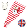 headband / headband (red striped) 3 patch in organic cotton GOTS oekotex