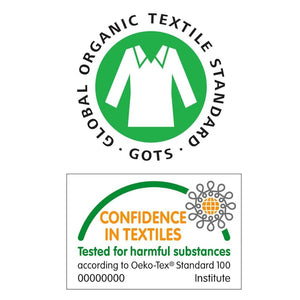 textile bio, label oeko-tex certifié, bavoir budhi budha en coton bio, bavoir en coton organique